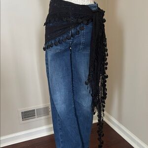 Elegant Black Lace Scarf